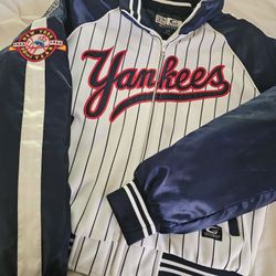Womens Vintage Rare NY Yankees Baseball Crop Jacket G-III By Carl Banks