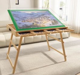 1500 Piece Folding & Tilting High Puzzle Board Table with 4 Drawers Excellent/Like New Condition