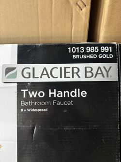 Glacier Bay Dorind 8 in. Widespread 2-Handle High-Arc Bathroom Faucet in Gold
