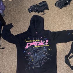 pink hoodie
