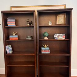 Matching Wood Bookshelves