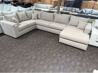 Beige large comfy sectional (other colors available)
