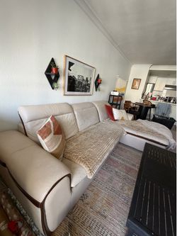 Large leather couch