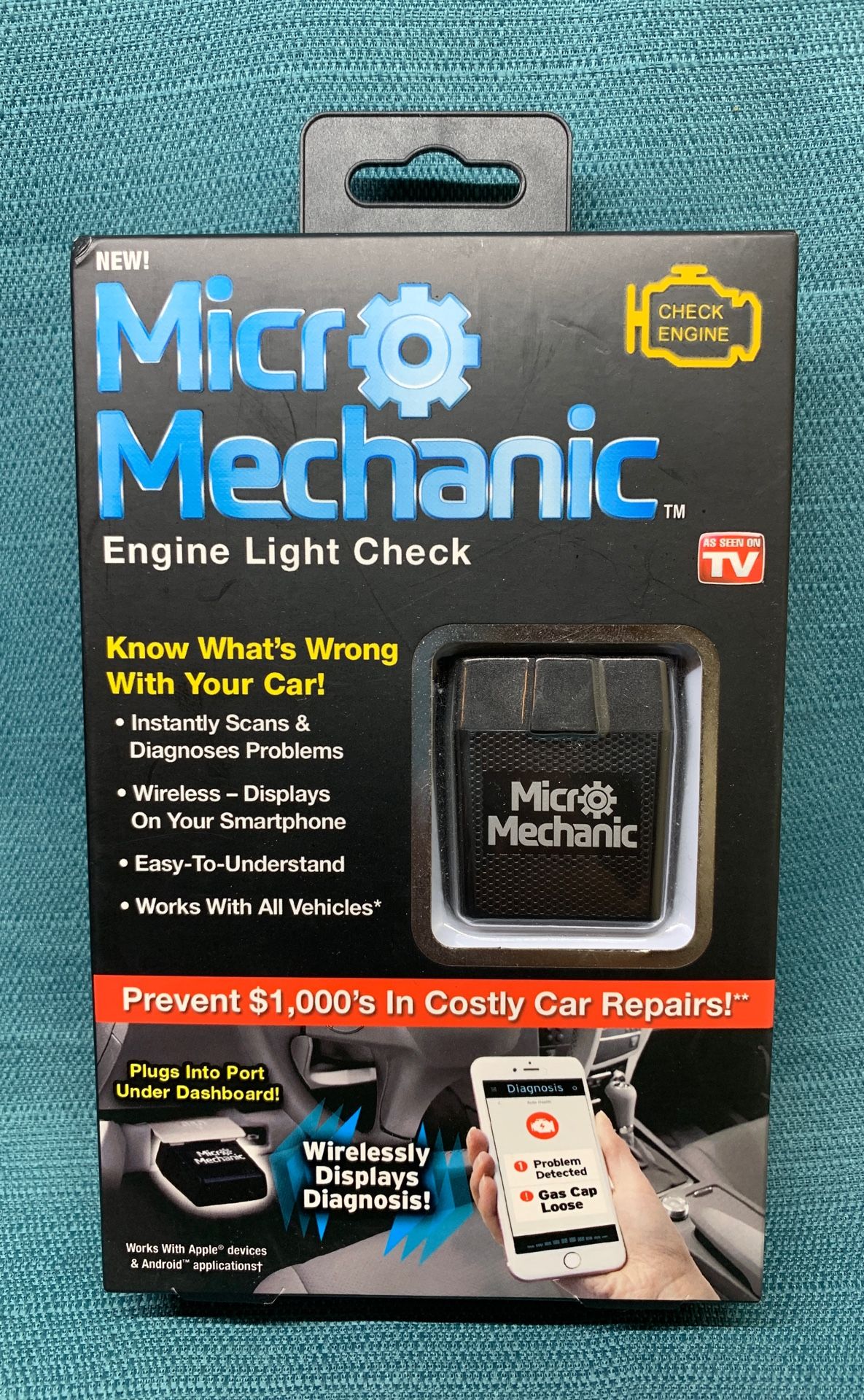 Micro Mechanic Check Engine Light Diagnostic Tool. Brand New As Seen On TV