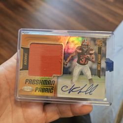 Nick Chubb Rookie Patch AUTO /99 – Panini Certified Freshman Fabric