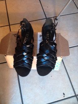 Office London Black wedges shoes