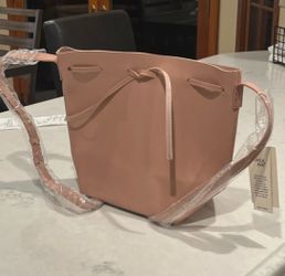 Pink Kayla + Ava Pink Vegan Leather Bucket Bag