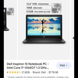 Dell Notebook Pc Computer 