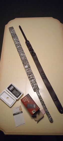 Lot Of 2 Guitar Leather Straps