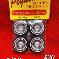 1/18 SCALE PEGASUS SPOKE CHROME RIMS 