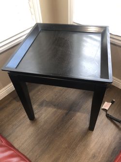 3 black tables set