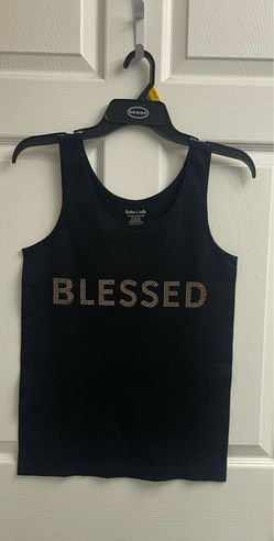 Brand new black & white “Blessed” tank tops size S/M $5.00 each