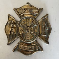 Solid Brass Fireman’s Plaque