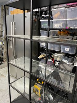 Glass storage cabinet