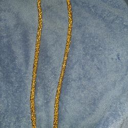  Italian Necklace 925 Silver, 14K Gold Plated 