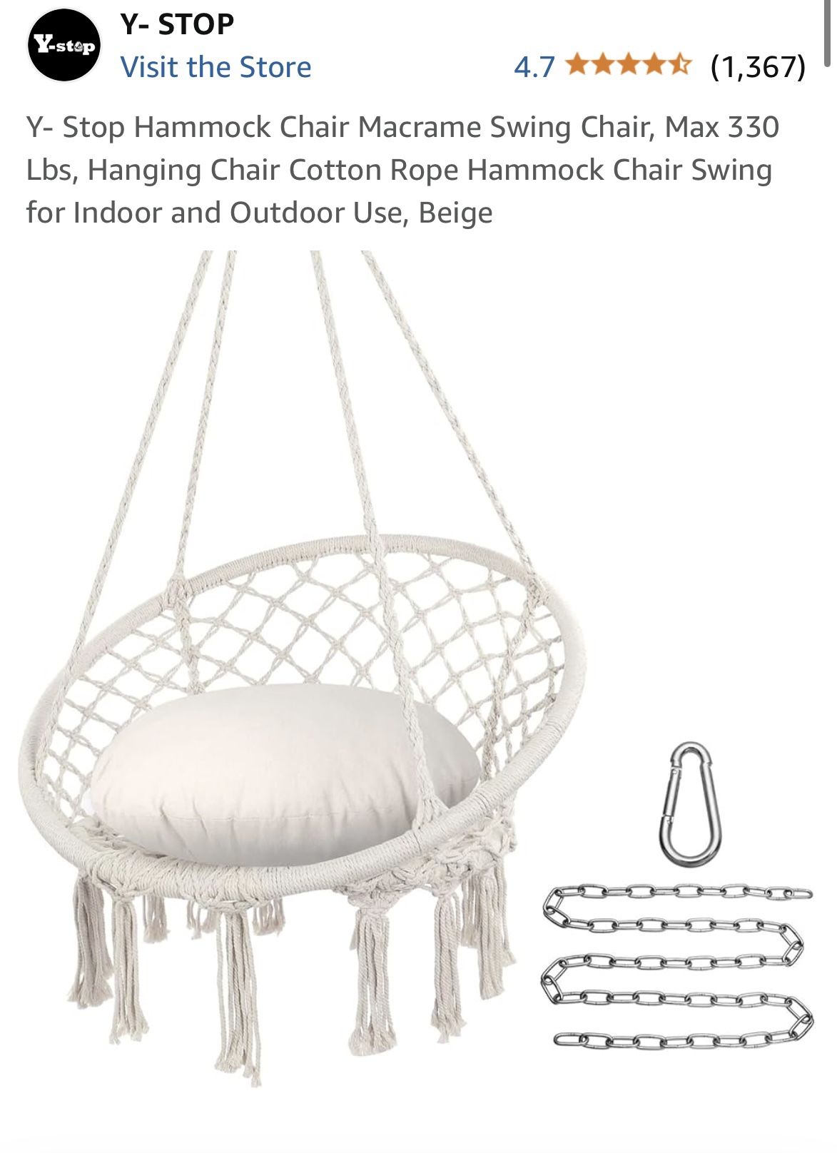 Indoor/outdoor Hanging Chair