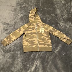 Boy’s Carter’s Camouflage Hoodie With The Number 15 Size 3T.