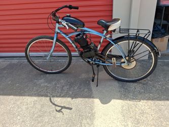 Motorized Cruiser Bicycle with Gas Engine Kit
