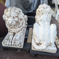 Pair Of Resting Lions