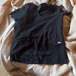 FIGS SCRUB TOP 2 PAIR - BLACK