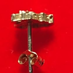 14kyellow Gold Single Earring With Diamond Natural 