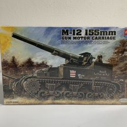 Academy ~ M-12 155mm Gun Motor Carriage ~ 1/35 Scale Model Kit 1394 ~ SEALED
