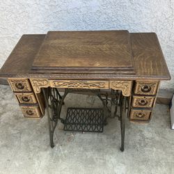 Antique Singer Sewing Table 