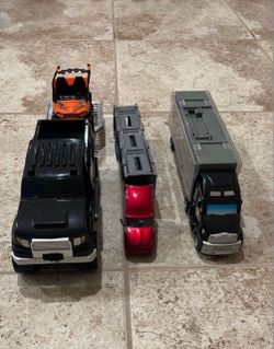 Toy Truck Set with Trailers and Vehicles