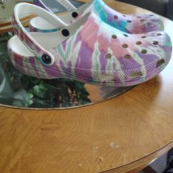 Adult Tye Dye Crocs Size 12