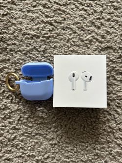 Apple AirPods 4 with silicone case