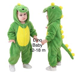 Baby Green Dinosaur Costume 12-18 Months Halloween School Theme / Disfraz de Dinosaurio Verde Bebe 