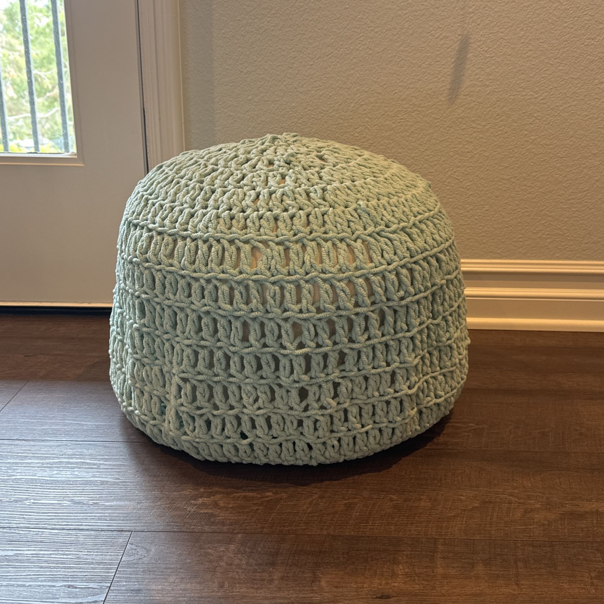 Crocheted ottoman/puff