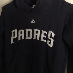 San Diego Padres Vintage Pullover Sweater Hoodie Jacket Majestic Baseball MLB Size Youth Medium