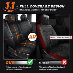 New Car Seat Covers for Chevy Silverado/GMC Sierra 1500 (1(contact info removed)) - Leather Cars Seats Cover Truck Full Set Black