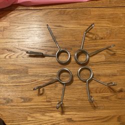 Used Olympic Weight Barbell Spring Clip Collars