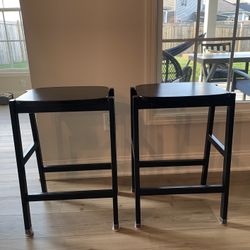 Black West Elm Counter Height Stools