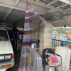 5’ Red/Purple Handmade Throw Net 