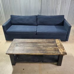 West Elm Harris Midnight Blue Sofa