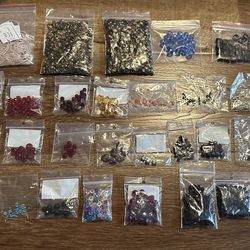 Mixed Bead and Jewelry Supply Lot - Multi Color