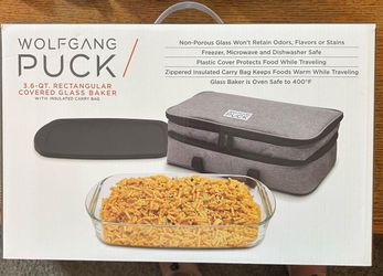 New Wolfgang puck Rectangular Covered Glass Baker