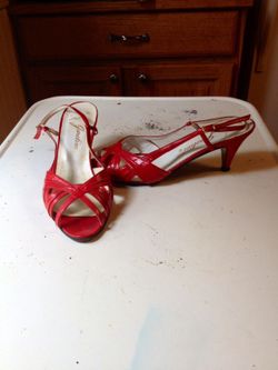 Vintage red Garolini heels