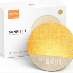Dreamegg Sunrise 1 - Sunrise Alarm Clock, Sound Machine for Sleep, Customizable Sleep Routines, Dimmable Night Light, 29 Soothing Sounds, White Noise 