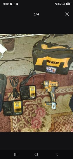 DeWalt 20V Impact Driver with Chargers and Bag