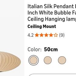 Italian Silk Pendant Light