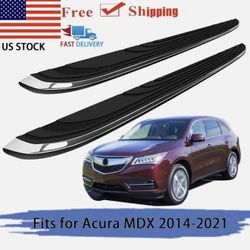 New Fits for Acura MDX 2014-2021 Aluminum Running Board Side Step Nerf Bar Pedals