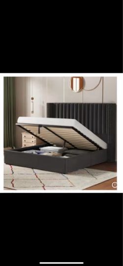 Brand new Queen storage bed.  Black.