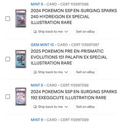 Pokemon PSA graded cards 