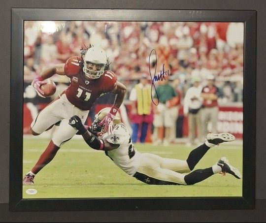 π₯ Larry Fitzgerald Autographed Framed 16x20 JSA COA π₯