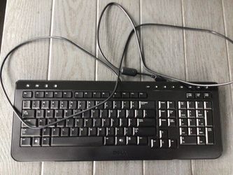 Dell Model #L20U Sleek Black USB Wired Computer Keyboard D11 EUC