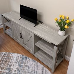 Gray Farmhouse TV Stand